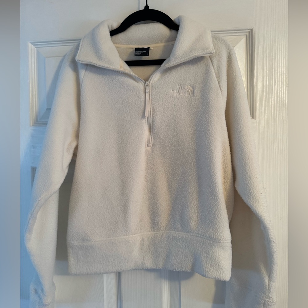 The North Face White Half-Zip Fleece Pullover